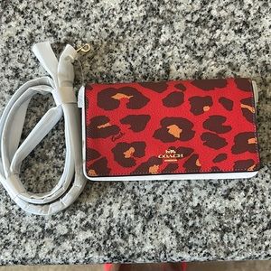 New Authentic Coach Print Crossbody.